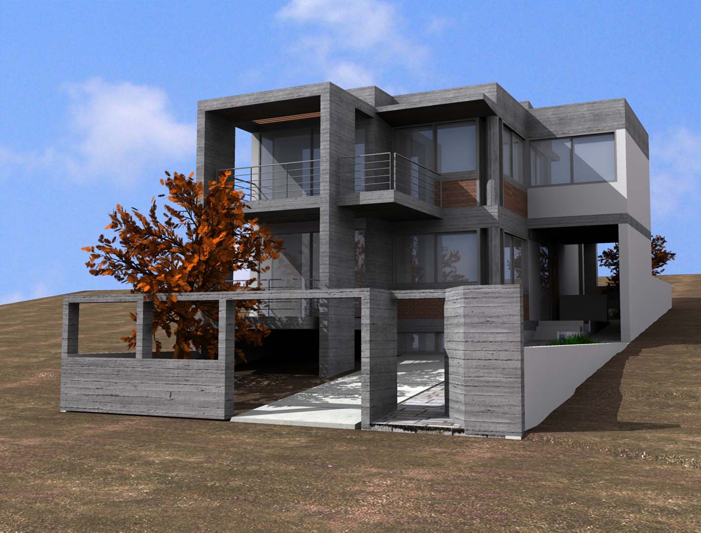 Two storey house with basement