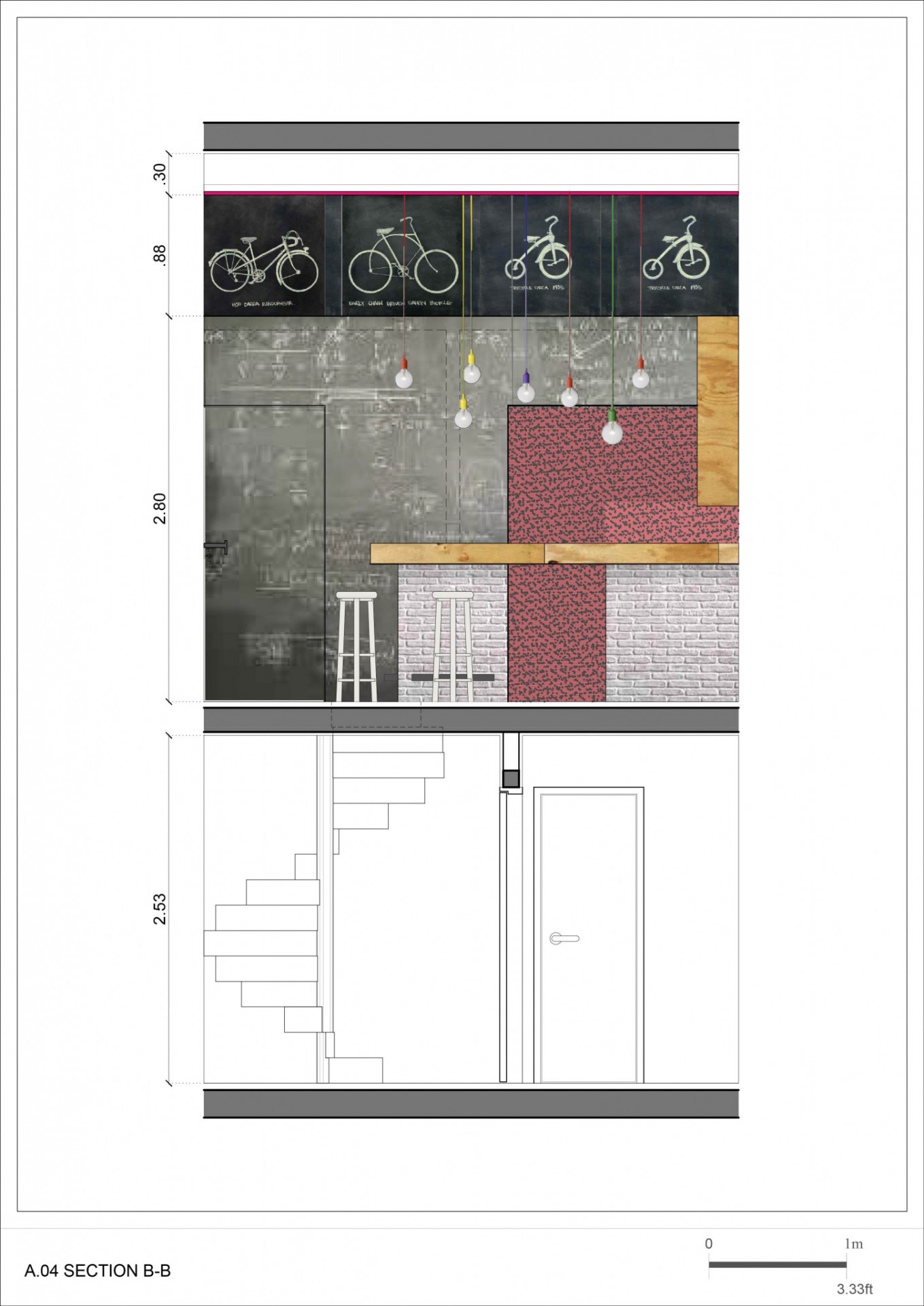 Interior & exterior design proposal for a Bar-Coffee shop